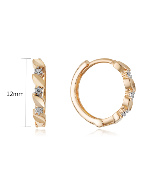 Zelta auskari ar cirkonijiem