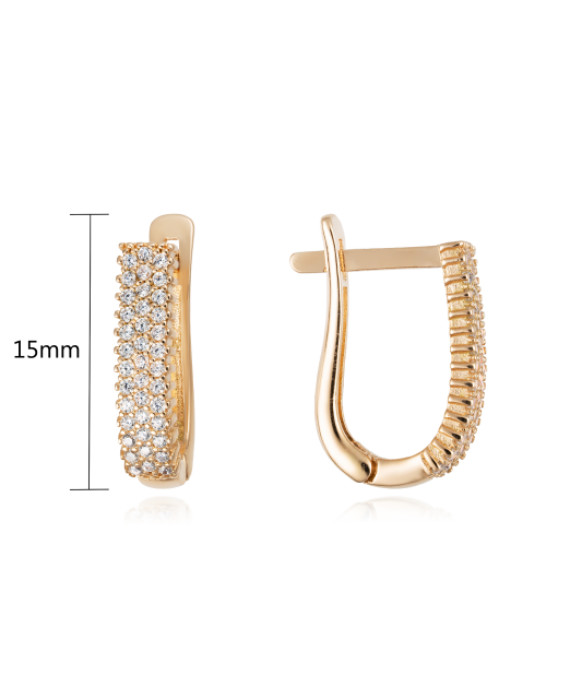 Золотые серьги с цирконами