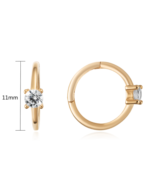 Золотые серьги с цирконами