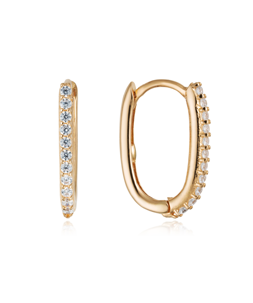 Zelta auskari ar cirkonijiem