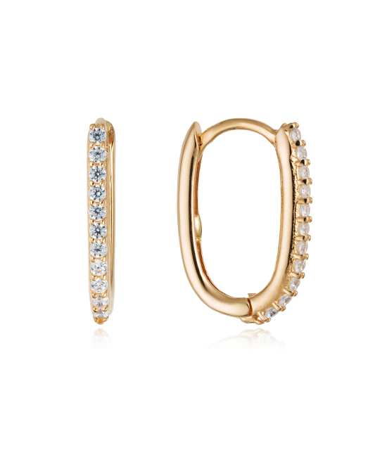 Zelta auskari ar cirkonijiem