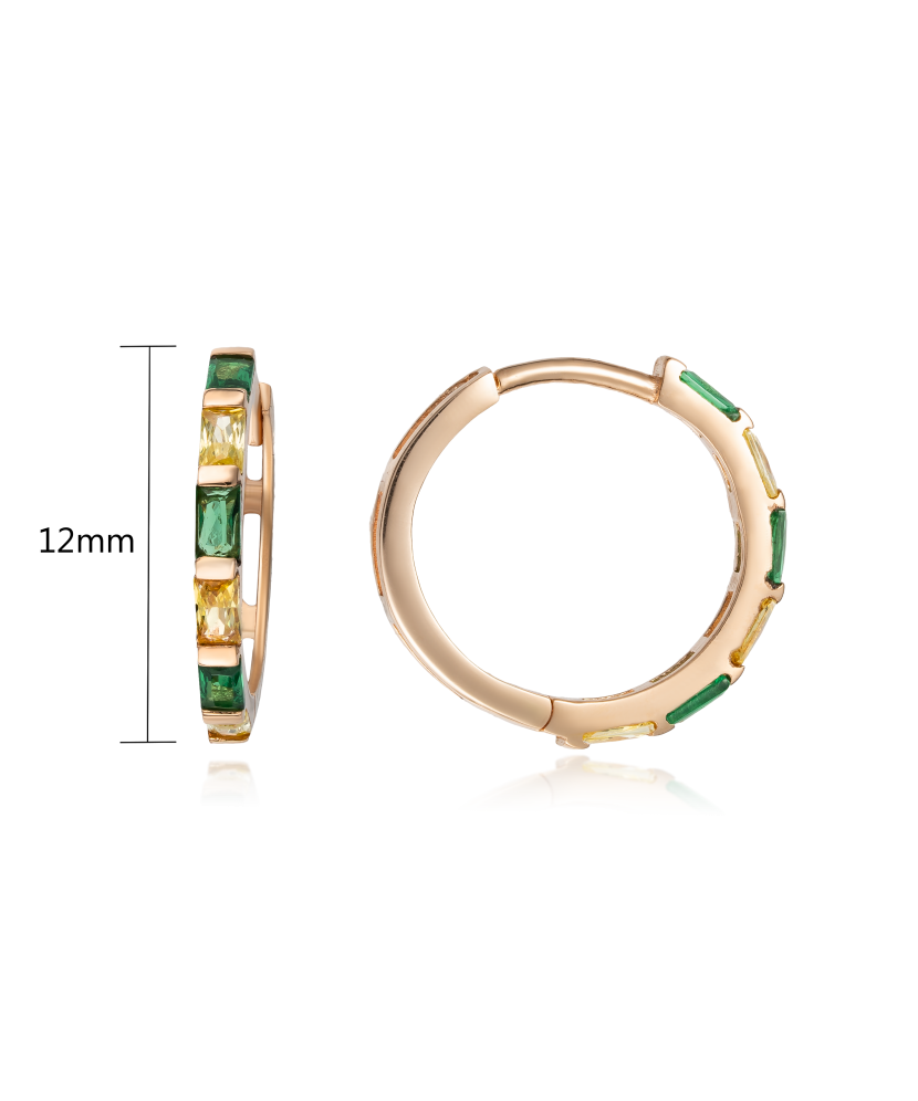 Золотые серьги с цирконами