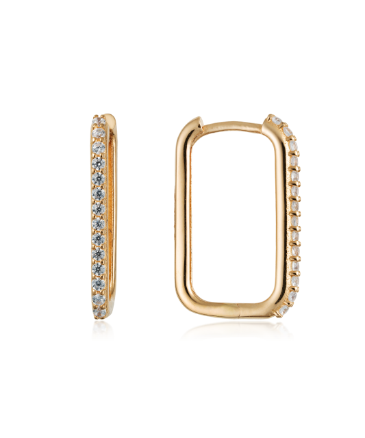 Золотые серьги с цирконами