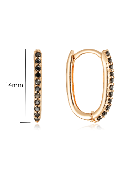 Золотые серьги с цирконами