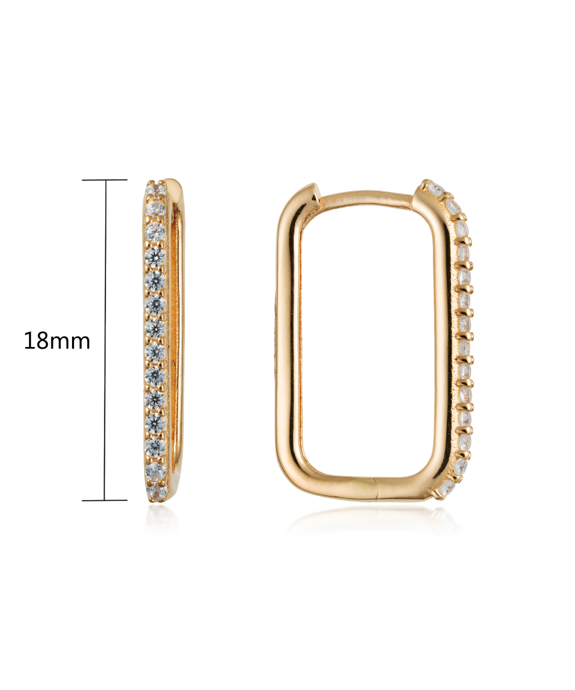 Zelta auskari ar cirkonijiem