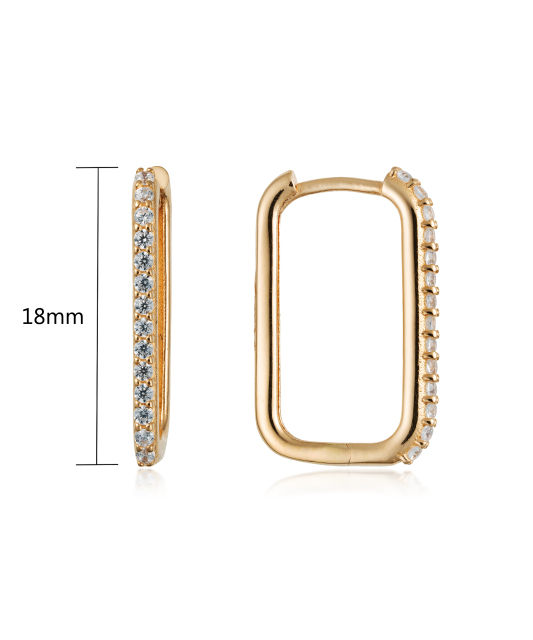 Золотые серьги с цирконами