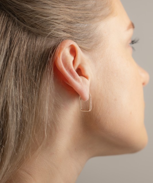 Zelta auskari ar cirkonijiem