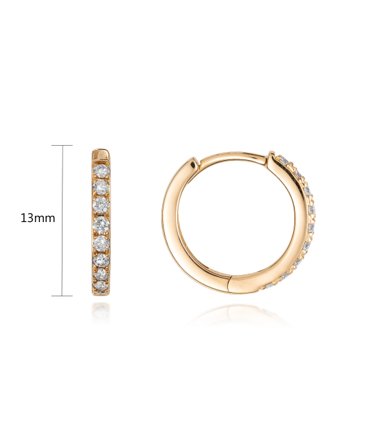 Zelta auskari ar dimantiem - Goldinga