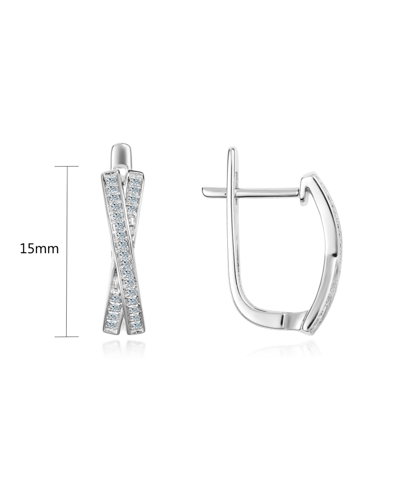 Серьги из белого золота с бриллиантами