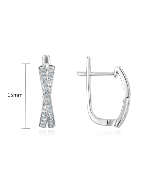 Baltā zelta auskari ar briljantiem - Goldinga