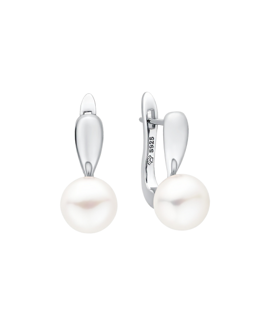 Sudraba auskari ar pērlēm - Goldinga