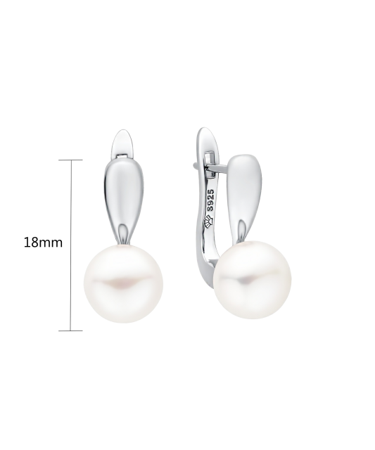 Sudraba auskari ar pērlēm - Goldinga