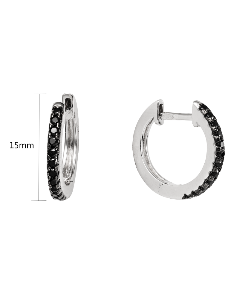 Серьги из серебра с цирконом и шпинели