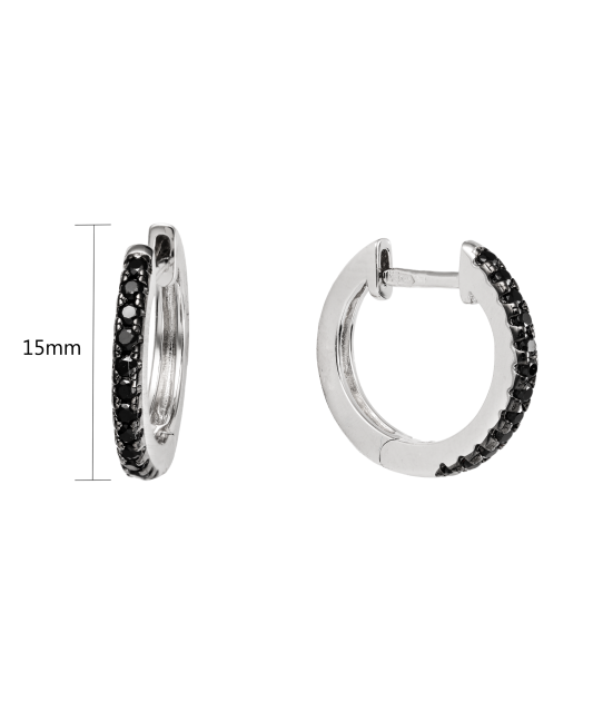 Sudraba auskari ar cirkonijiem un špineļiem - Goldinga