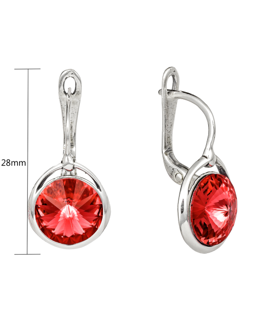 Sudraba auskari ar kristāliem - Goldinga