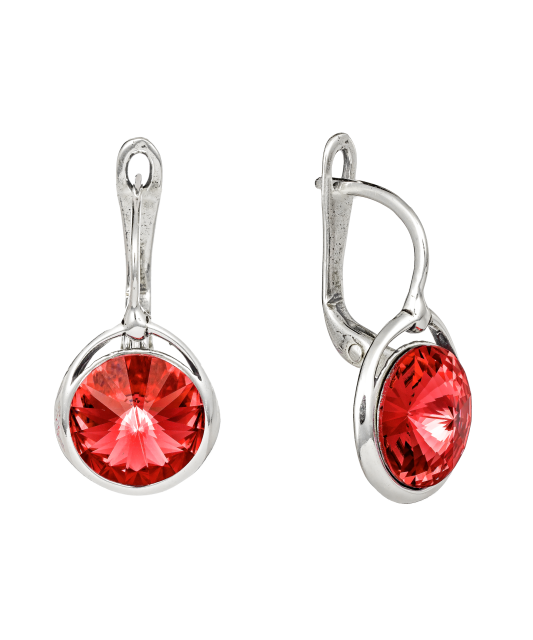 Sudraba auskari ar kristāliem - Goldinga