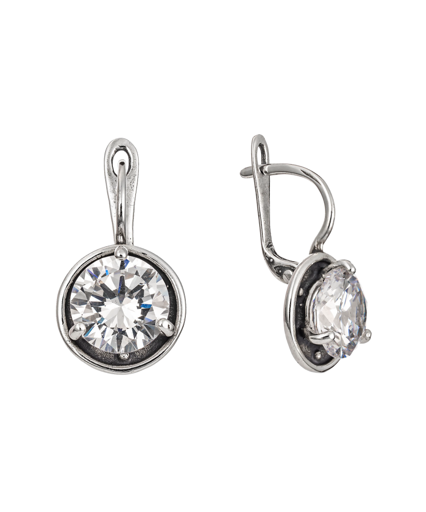 Sudraba auskari ar kristāliem - Goldinga