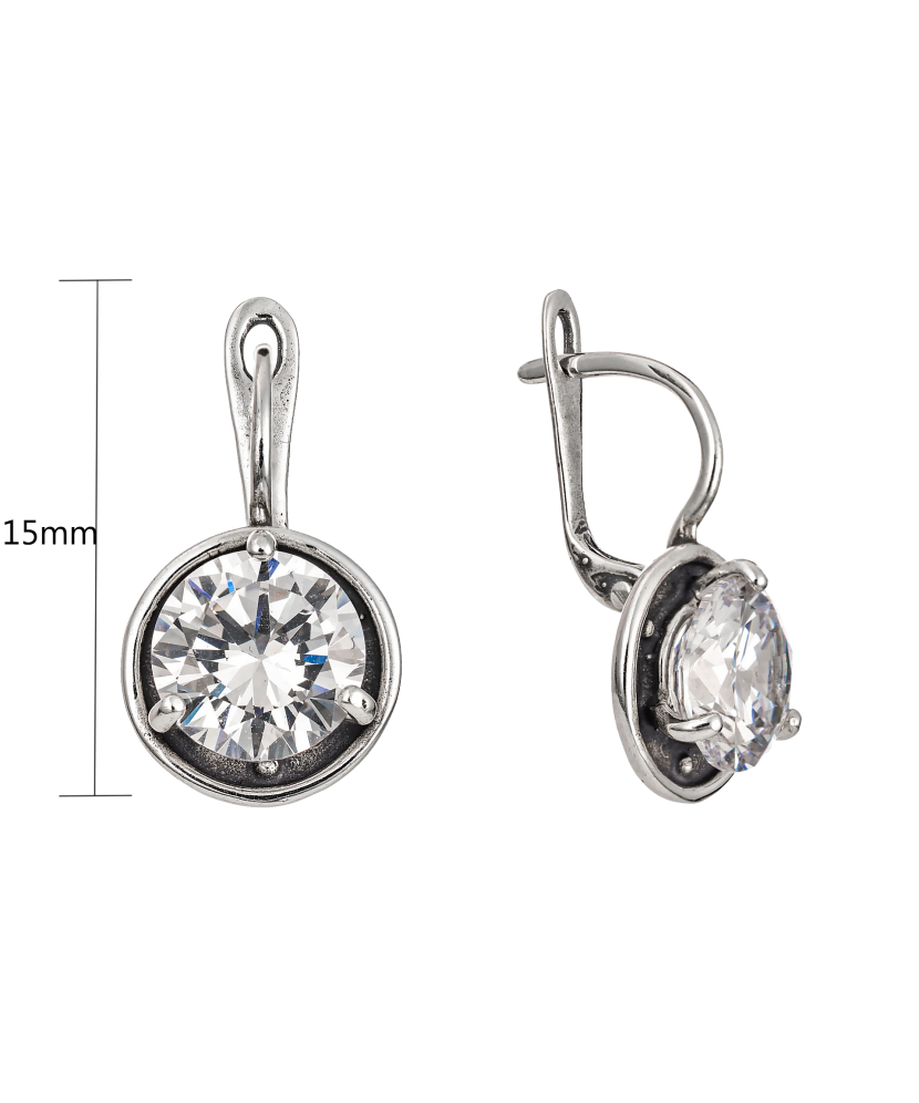 Sudraba auskari ar kristāliem - Goldinga