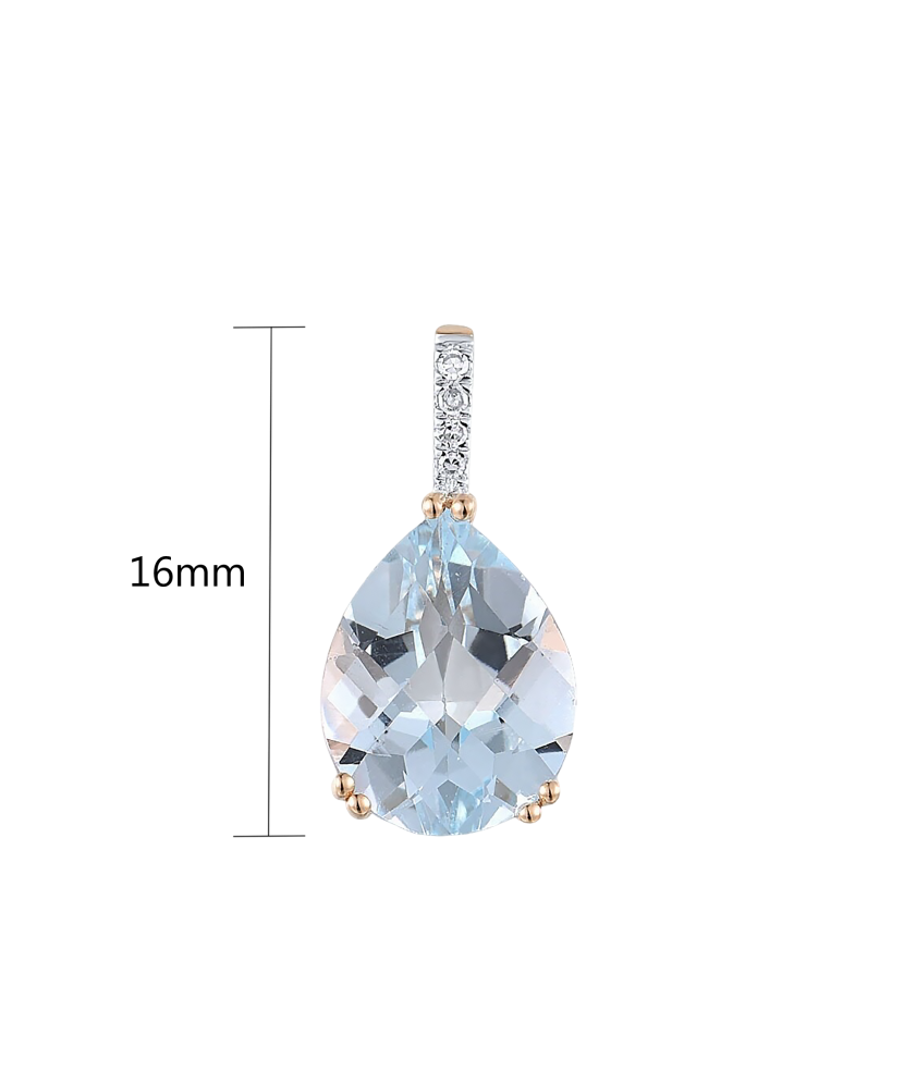 Zelta kulons ar dimantiem un topāzu - Goldinga