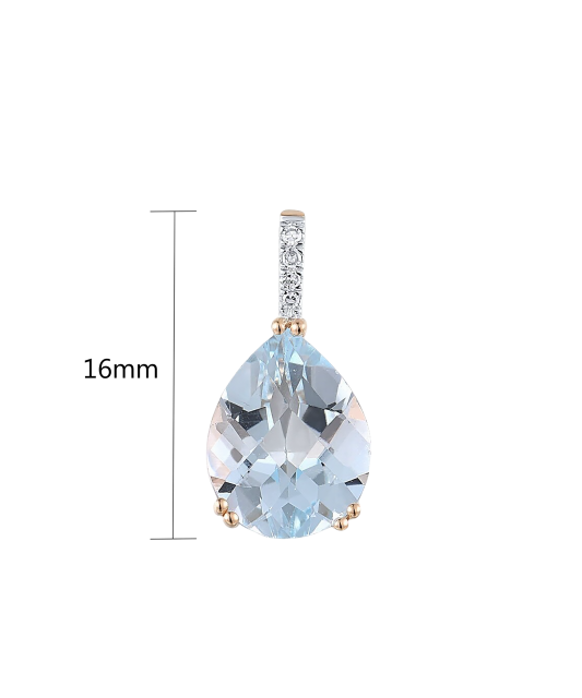 Zelta kulons ar dimantiem un topāzu - Goldinga