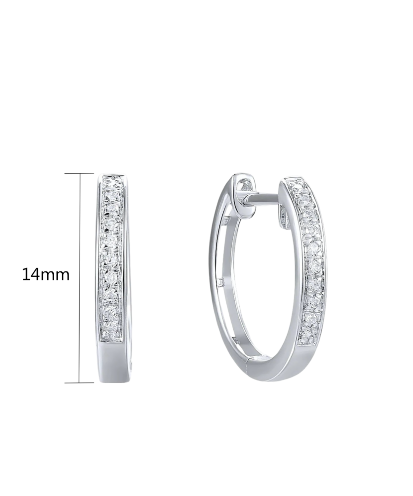 Baltā zelta auskari ar briljantiem - Goldinga