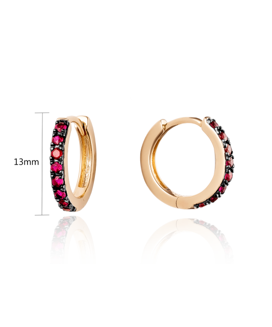 Zelta auskari ar rubīniem - Goldinga