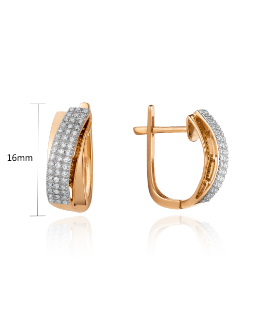 Zelta auskari ar dimantiem - Goldinga