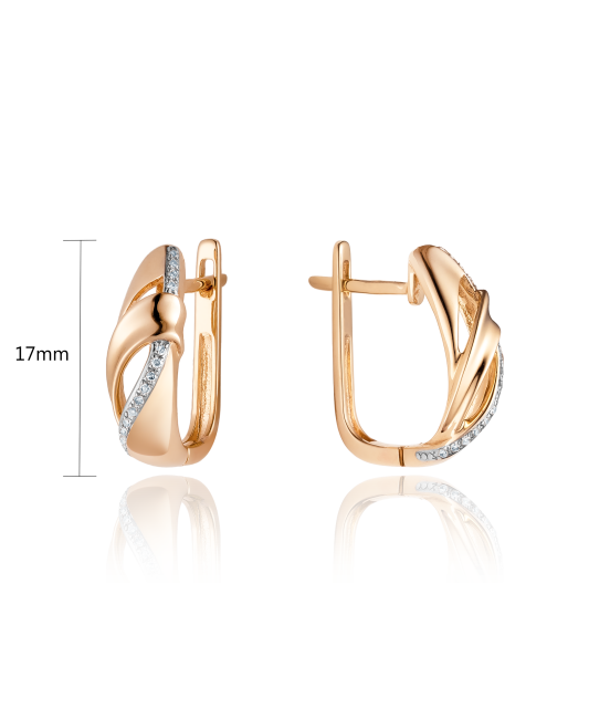 Zelta auskari ar dimantiem - Goldinga