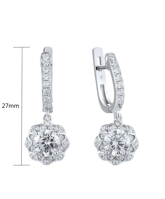 Sudraba auskari ar cirkonijiem - Goldinga