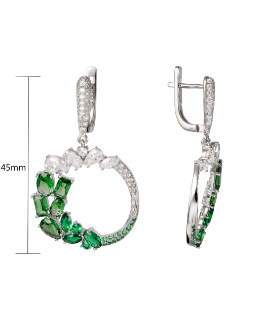 Sudraba auskari ar cirkonijiem - Goldinga