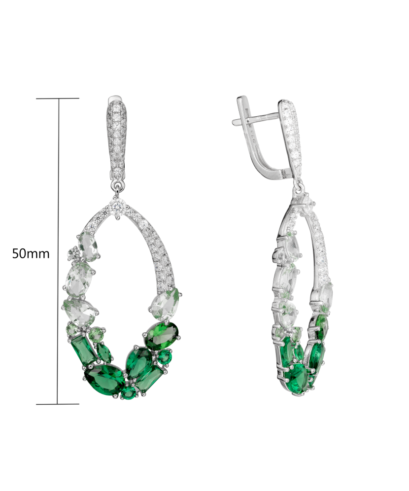 Sudraba auskari ar cirkonijiem - Goldinga