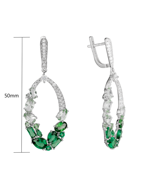 Sudraba auskari ar cirkonijiem - Goldinga