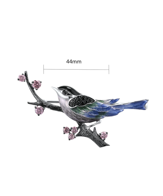 Sudraba sakta ar cirkonijiem un emalju - Goldinga