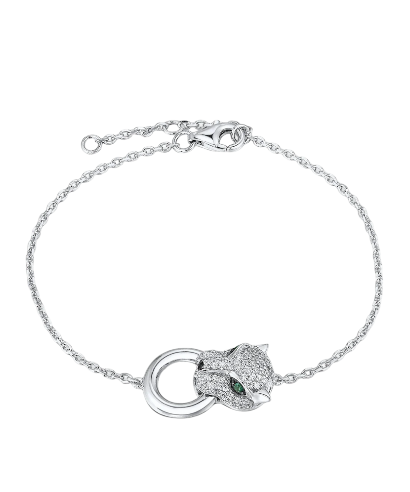 Sudraba rokassprādze ar cirkoniem un spineļiem - Goldinga