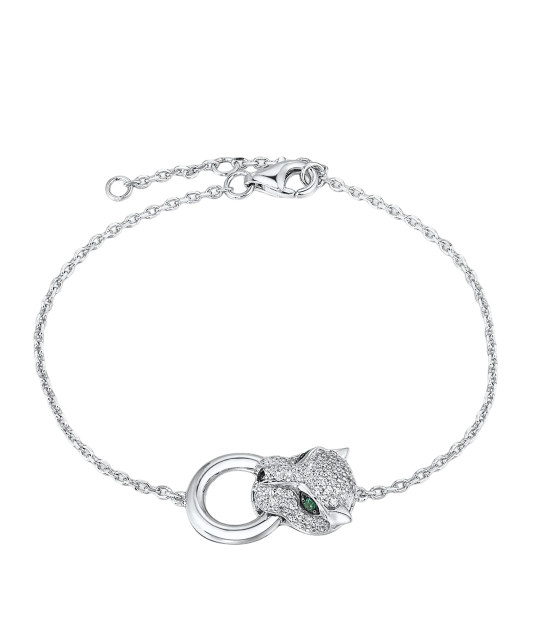 Sudraba rokassprādze ar cirkoniem un spineļiem - Goldinga