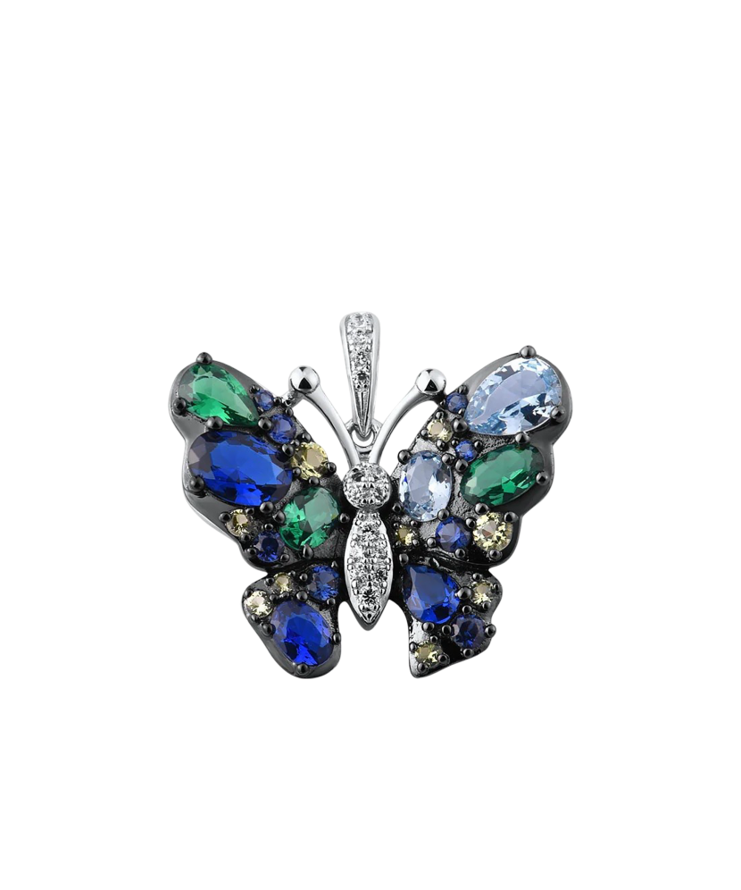 Sudraba piekariņš ar cirkonijiem "Tauriņš" - Goldinga