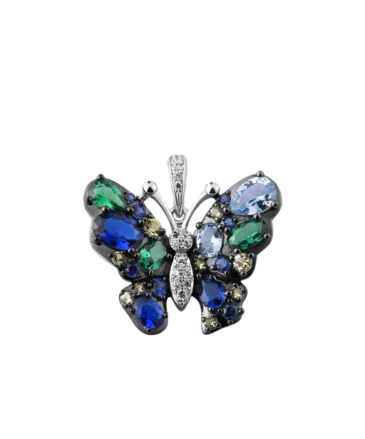 Sudraba piekariņš ar cirkonijiem "Tauriņš" - Goldinga