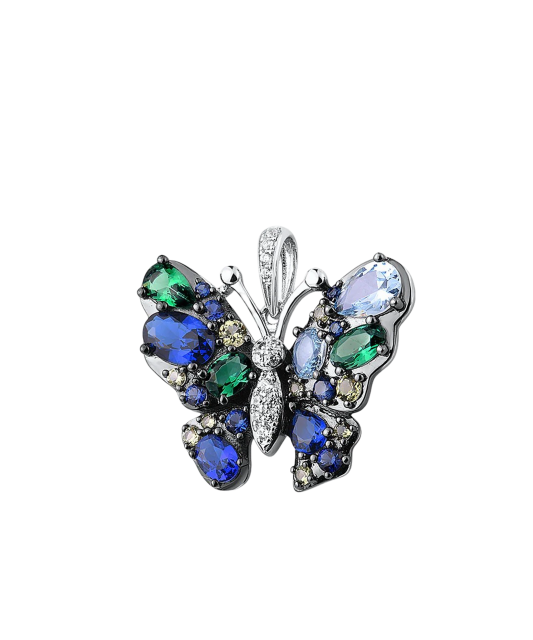 Sudraba piekariņš ar cirkonijiem "Tauriņš" - Goldinga