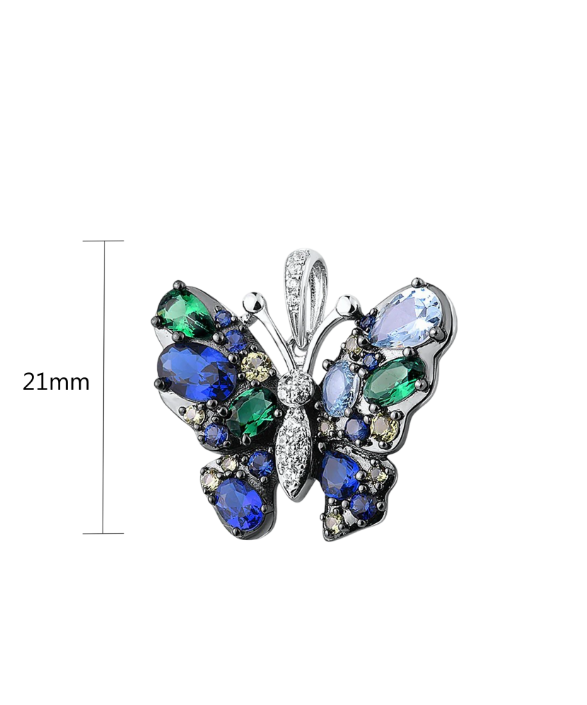 Sudraba piekariņš ar cirkonijiem "Tauriņš" - Goldinga