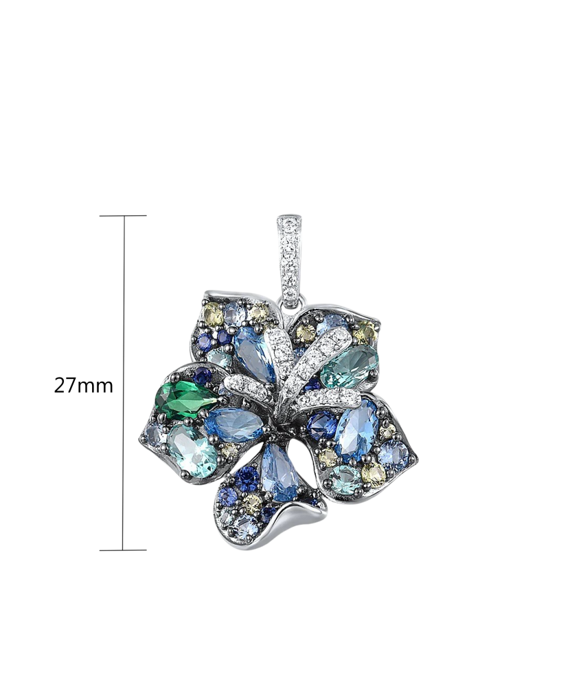 Sudraba kulons ar spineļiem un cirkoniem - Goldinga