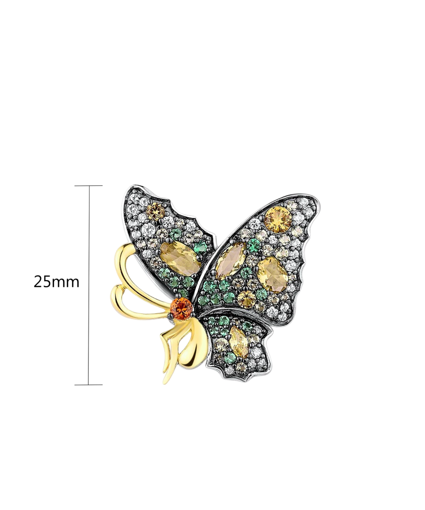 Подвеска из серебра со шпинелями и фианитами