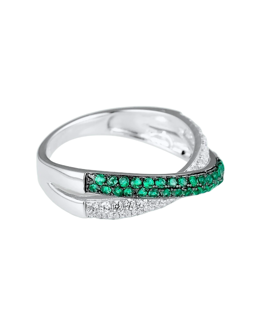 Sudraba gredzens ar cirkonijiemun špineļiem - Goldinga