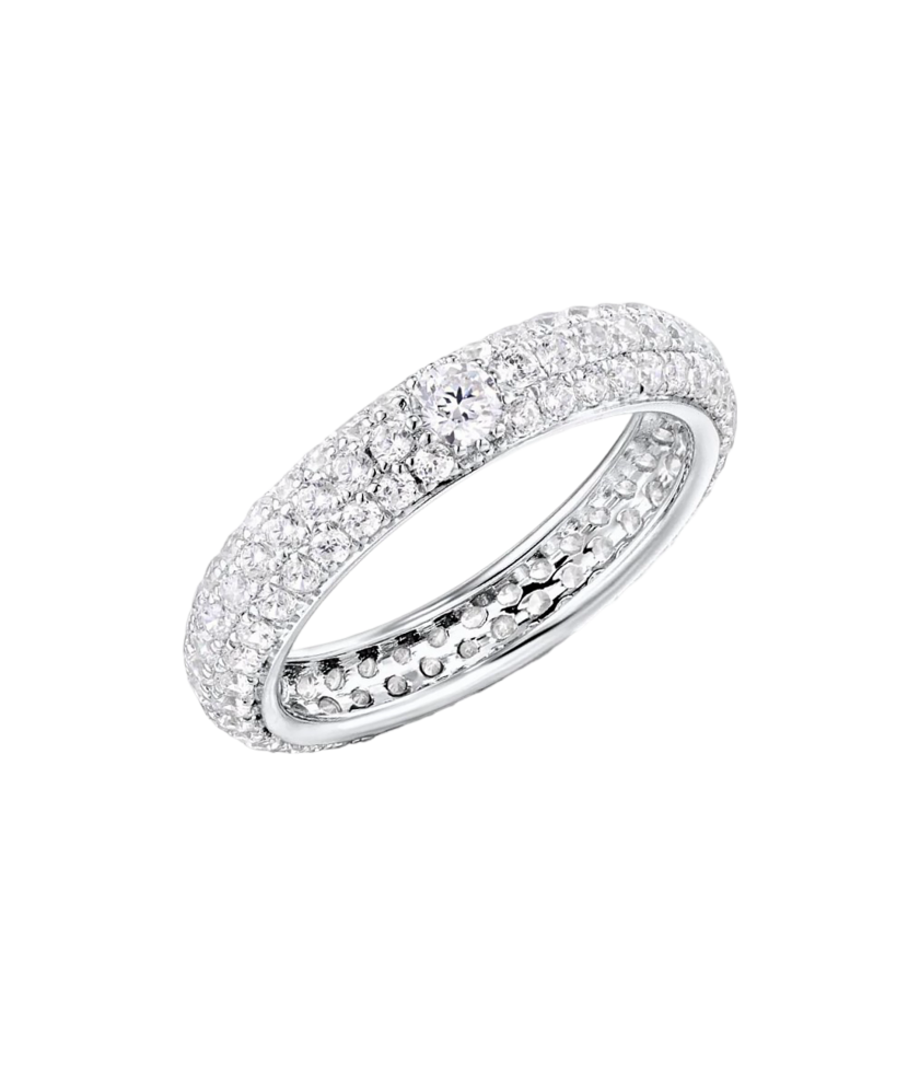 Серебряное кольцо с цирконами