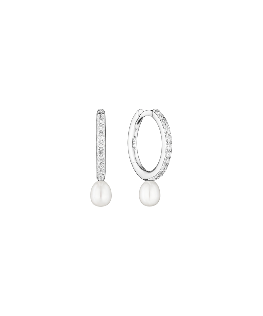 Sudraba auskari ar pērlēm un cirkonijiem - Goldinga