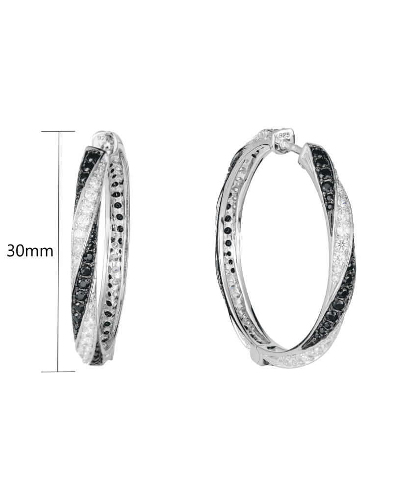 Sudraba auskari ar spineļiem un cirkoniem - Goldinga