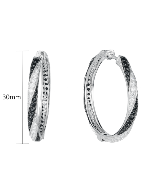 Sudraba auskari ar spineļiem un cirkoniem - Goldinga