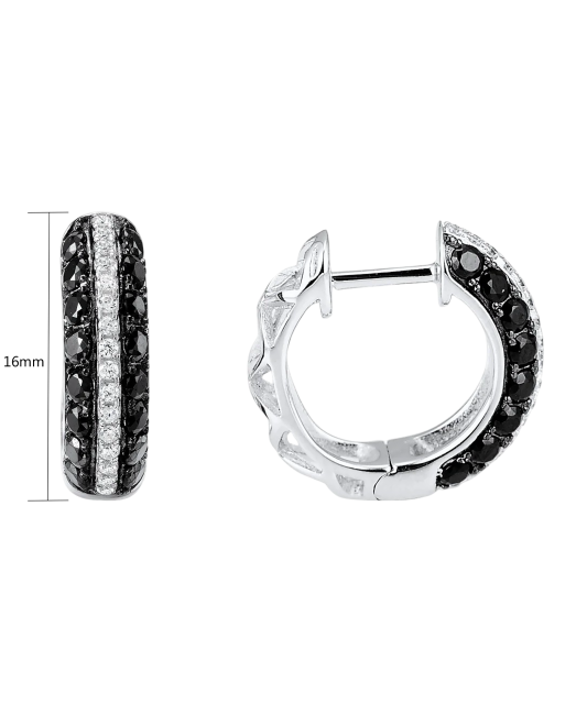 Серебряные серьги со шпинелями и цирконами