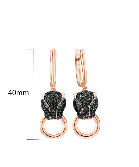 Apzeltīt Sudraba auskari ar spineļiem - Goldinga