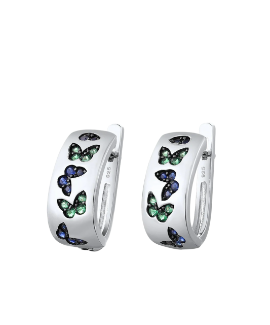 Sudraba auskari ar spineļiem un nanosafīriem - Goldinga