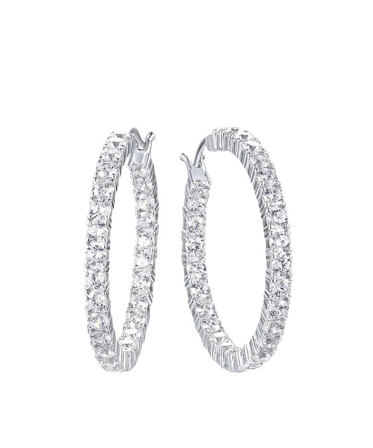 Серьги из серебра с цирконами